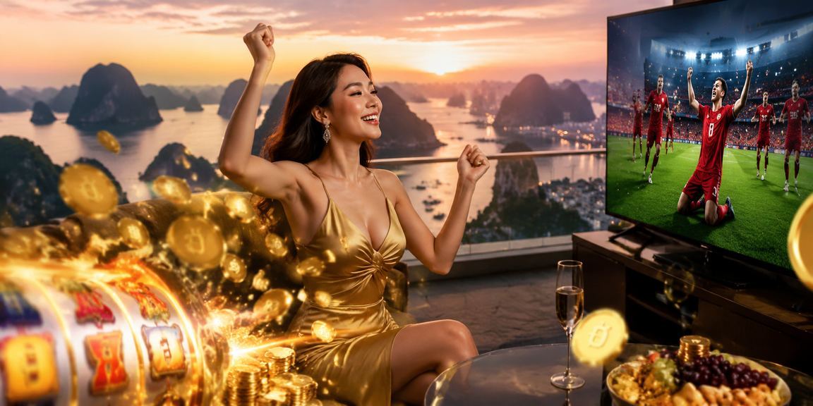 Người dùng tại Hạ Long trải nghiệm game slot và cá cược trực tuyến bên khung cảnh vịnh
